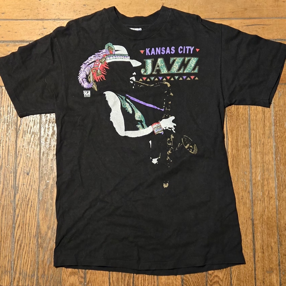 VTG 1992 Kansas City Jazz Graphic T-Shirt M